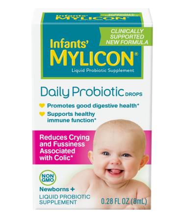 Infants' Mylicon Daily Probiotic Drops, for Colic and Fussiness, 8mL, 21 Daily Doses Probiotic Colic Drops