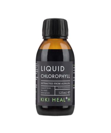 KIKI Health Liquid Chlorophyll 125ml High Strength 100mg of Chlorophyll Extract Per Serving 100% Natural Ingredients Gluten Free Vegetarian and Vegan Friendly 125 ml (Pack of 1)