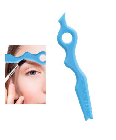 Eyebrow Pencil Stencil Eyebrow and Eyelash Applicator Stencil Tool Portable Silicone Eyeliner Stencils Ruler and Applicator Tool for Beginners Eyelash Haoying Blue