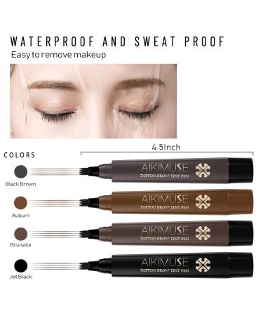Foxtsport Microblading Eyebrow Pencil Set - Waterproof Ink Gel Tinting with 4 Tips for Natural All-Day Brows | International Shipping - Buy Online on GoSupps.com