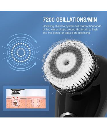 TOUCHBeauty Men's Facial Brush Set | Waterproof Face Scrubber Exfoliator Device | Black TB-1487M-05 with 6 Replacement Heads - Buy Online on GoSupps.com