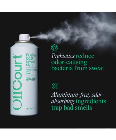 OffCourt Natural Body Spray for Men - Aluminum-Free Deodorizing Spray Trio Pack with Prebiotics - Sandalwood, Citrus, and White Musk Scents - 3.4 oz (Pack of 3) - Buy Online on GoSupps.com