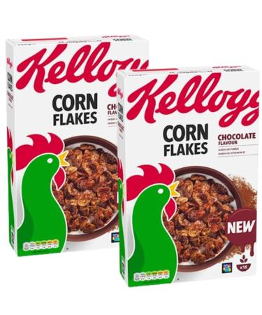 Cereal Bundle with Corn Flakes Chocolate Flavour Cereal 450g (2 Pack)