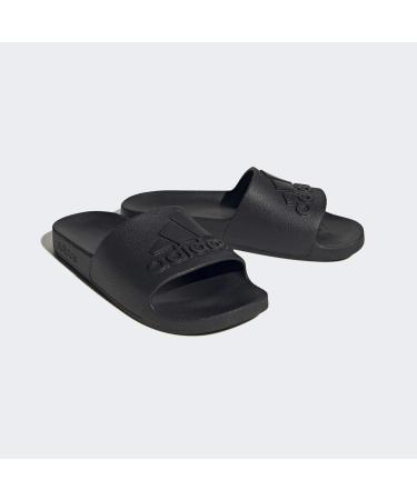 Buy adidas Unisex Adilette Aqua Logo Slides 40.5 EU - Core Black | International Shipping Available - Buy Online on GoSupps.com