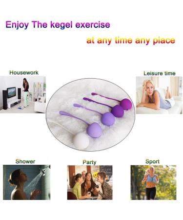 Set of 5 Premium Love Balls for Women - Medical Silicone Kegel Exercise Balls for Pelvic Floor Strengthening - Buy Online on GoSupps.com