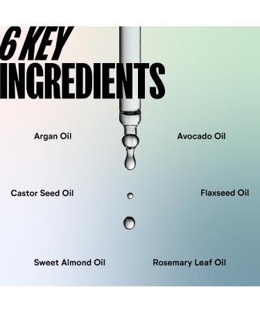 NUMAN Rosemary Hair Oil - 100% Natural Hair Care Serum for Dry Damaged Hair - Contains Argan Oil Sweet Almond Oil Flaxseed Oil Castor Seed Oil Avocado Oil & Rosemary Leaf Oil - Buy Online on GoSupps.com