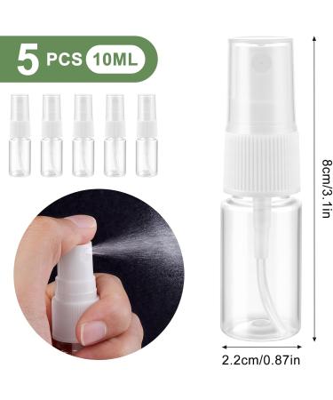 Buy Sibba 5Pcs 10ML Mini Travel Spray Bottles - Refillable Fine Mist Atomiser for Essential Oils Cosmetics and Perfumes - International Shipping Available - Buy Online on GoSupps.com