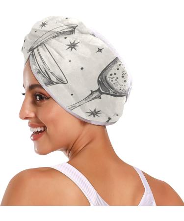 Super Absorbent Glass and Crown Hair Towel 2 Pack | Quick Dry Turbans & Head Towels for Women & Girls - Buy Online on GoSupps.com