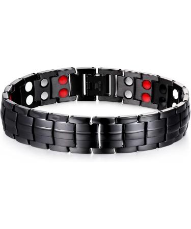 Titanium Power Magnetic Bracelet Carbon Fiber Bracelet 4 in 1 Titanium Magnetic Energy Armband Power Bio Bracelet Health Pain Relief Magnet Health Bracelets Men Bangle Style 2 - Buy Online on GoSupps.com