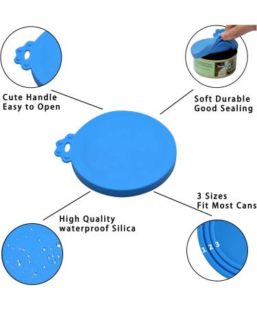 7 Pcs Silicone Pet Food Can Lid Covers - Fits All Standard Dog and Cat Cans - Buy Online on GoSupps.com