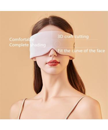 Soft Double-Sided Sleep Mask for Travel | Light Blocking Oversized Eye Cover for Men & Women - Adjustable Band Pink - Buy Online on GoSupps.com