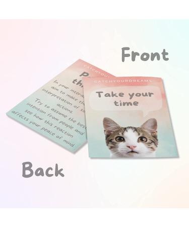 Cats Against Anxiety Cards - 50 Self-Esteem & Stress Affirmation Cards by Catchyourdreams: Oracle Tarot Self-Therapy for Anxiety Emotions - Buy Online on GoSupps.com