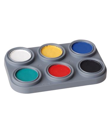 Water makeup palette with 6 colors