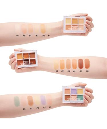 Color Correcting Concealer Palette - 6 Lightweight Contour Creams for Flawless Skin | Color 01 F0601 - International Shipping Available - Buy Online on GoSupps.com