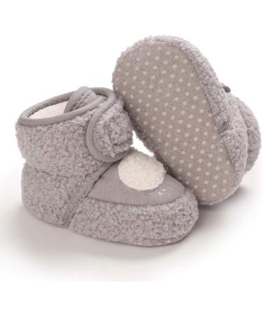 MASOCIO Cute Sheep Booties - Infant Soft Sole Warm Boots (6-12 Months, Gray) - Buy Online on GoSupps.com