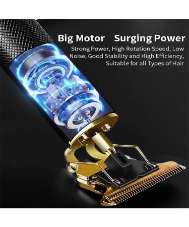 Yamloveme Trimmer Yamloveme Cordless Hair Clipper Multifunction Beard Trimmer for Men Waterproof USB Charging Cutting T Blade Grooming Hair Cutting Kit (C-Gold) - Buy Online on GoSupps.com