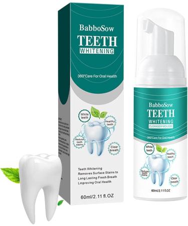 White Teeth Mousse - Intensive Stain Removal Tooth Mousse | 60ml Easy-To-Use Foam for Brightening Teeth & Fighting Stains - Buy Online on GoSupps.com