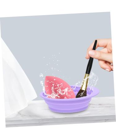 SOESFOUFU Cleaning Pad Clock Wall Decor Silicon Brush Cleaner Beauty Tools Brush Washer Cosmetic Brush Cleaning Bowl Makeup Brush Scrubber Pad Face Make up Cushion Silica Purple 14.5x11cm Purple - Buy Online on GoSupps.com