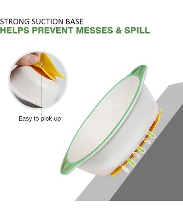 Greentainer Children's Tableware Set - Melamine Crash-Resistant Dishwasher-Safe Suction Bowl Cup with Lid Fork & Spoon - Perfect for 6 Months+ Kids - Buy Online on GoSupps.com