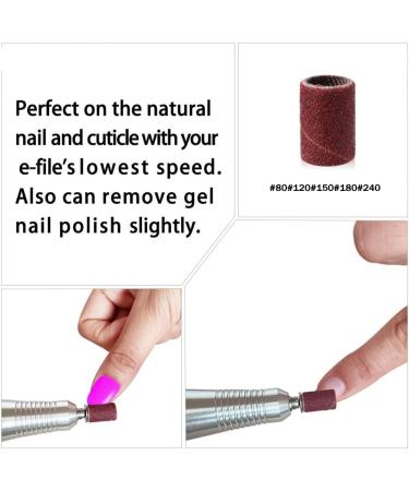 TORR 500 Pieces 80 120 150 180 240 Sanding Bands Bit Ring Manicure for Pedicure Nail Electric Drill Grinding - Buy Online on GoSupps.com