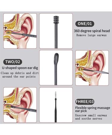 Portable Ear Cleaner Stainless Steel Ear Spoon Set Stainless Steel Ear Wax Remover Reusable Stainless Steel Ear Wax Remover Set Ear Wax Easily Removed Ideal for Personal and Home Use(Stainless steel) - Buy Online on GoSupps.com