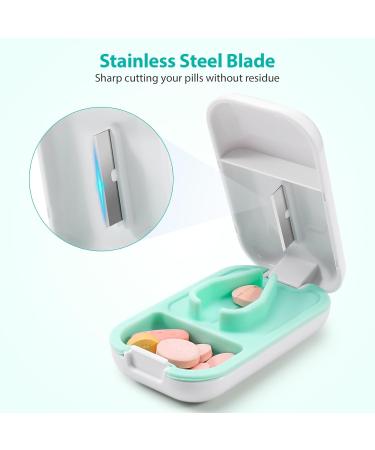 Opret Pill Cutter - Small & Large Pill Splitter for Tablets, Vitamins & Medications - White - Buy Online on GoSupps.com