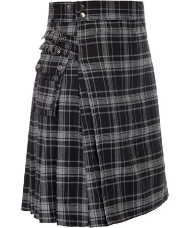 Men's 5XL Scottish Kilt Skirt - Traditional Checkered Pleated Plus Size Retro Style Clubwear - Buy Online on GoSupps.com