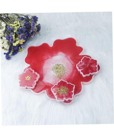 NUOBESTY 2 pcs Shape Coaster Manual Flower Mold DIY Silicone Epoxy Cup Practical Mould Creative Crystal Transparent 37.5X33.5X2CM - Buy Online on GoSupps.com