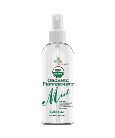 Dr Joe Lab Organic Peppermint Mist For Skincare - USDA Certified Organic- Face Mist Spray - Soothing & Relaxing - Pure Peppermint Essential Oil & Glycerin Body Mist - Packaging May Vary. (4 oz) 4 Ounce (Pack of 1)