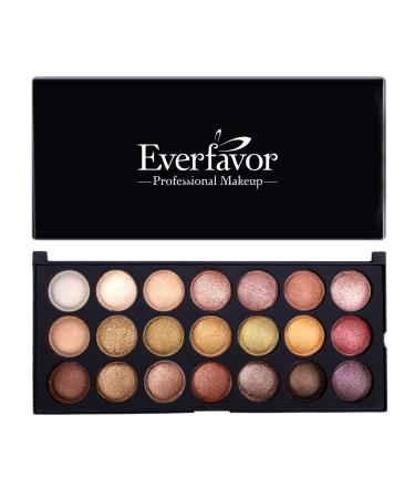 Eyeshadow Palette Makeup  Everfavor Pigmented Eye Shadow Nude Palettes - Professional 21 Colors Shimmer Warm Neutral Smoky Cosmetic Baked Eye Shadows (21 Colors  09) 1 Count (Pack of 1) 09