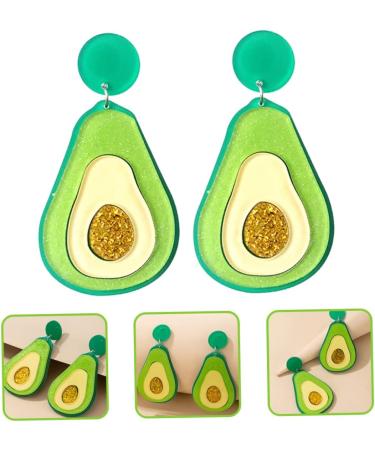 GOOHOCHY 1 Pair Avocado Earrings Avocado Gifts Avocados Fresh Earrings for Women Trendy Avacado Sushi Go Crystal Dangle Earrings Pendant Earrings Sequins Acrylic - Buy Online on GoSupps.com