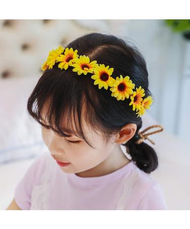 Adjustable Daisy Flower Wreath Headband - Bridal Hairpiece | White Floral Hairband for Weddings & Events - Buy Online on GoSupps.com