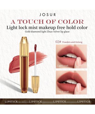 Velvet Lip Glaze - Moisturizing Matte Red Lip Mud | Non-Fading Fairy Mist & Cherry Wood - Buy Online on GoSupps.com