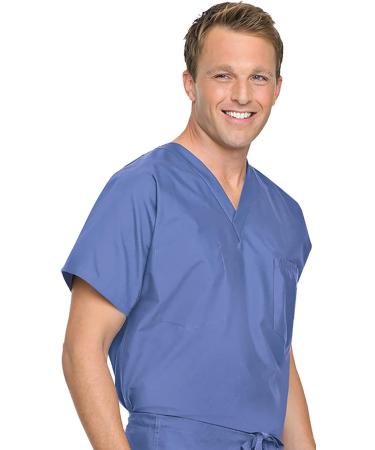 Landau Unisex V-Neck Reversible 1 Pocket Scrub Top 7502 & Drawstring Pants 7602 Medical Uniforms Scrub Set Medium Top & Medium Pants Ceil Blue - Buy Online on GoSupps.com