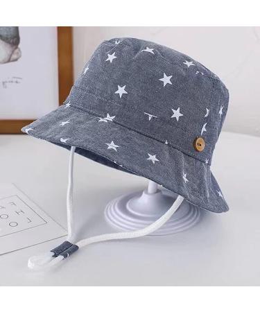 XYIYI Kids Bucket Hat - Adjustable, Breathable Sun Hat for Boys & Girls 12-24 Months - Star Denim | Beach Ready - Buy Online on GoSupps.com