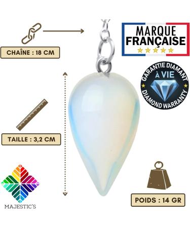 Esoteric Moonstone Pendulum - Water Drop Shape | Divinatory Radiesthesia Tool for Intuition & Insights (14g) - International Shipping Available - Buy Online on GoSupps.com