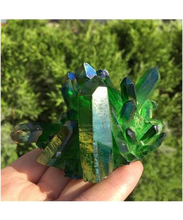 Aura Crystal Cluster Angel Aura Titanium Quartz Crystal Stunning Rainbow Specimen Minerals Reiki - Buy Online on GoSupps.com