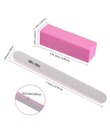 TsMADDTs Nail Files & Buffer Kit - 12 Professional Manicure Tools, 100180 Grit, White - Buy Online on GoSupps.com