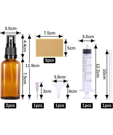 Brownlas Small Glass Spray Bottles 50ml - 2 Pack - Empty Perfume & Cosmetic Atomizers - Portable Pharmacy Bottles - Buy Online on GoSupps.com