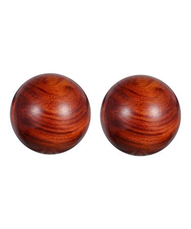 Beaupretty 2st carving chinese handballs Chinese relaxing relaxing ball for the hand hand massage tai-chi-ball rosewood handle chinese style