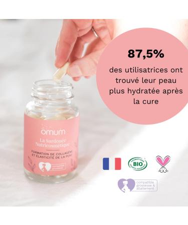 OMUM - Marine collagen supplement: Boosts elasticity and hydration of the skin - 60 capsules - La Surdou e - Anti-aging and stretch mark - Natural Made in France compatible with pregnancy and - Buy Online on GoSupps.com