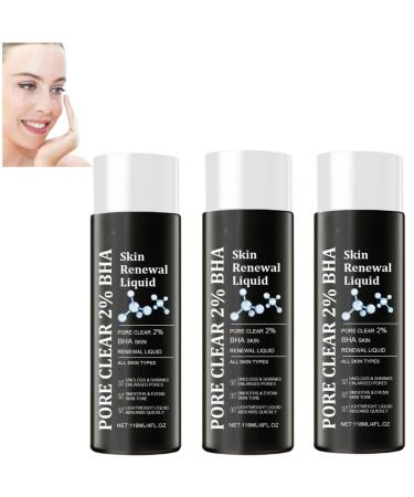 Poreclear 2% BHA Skin Fluid Facial Skin Refining Serum Skin Liquid Facial Exfoliator Facial Exfoliating Serum 3pcs