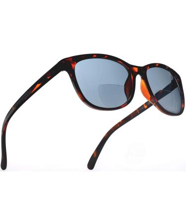 SAMBA SHADES Bifocal Built In Reading Sunglasses Fashion Readers Sun Glasses for Men and Women Brown 2.0 x