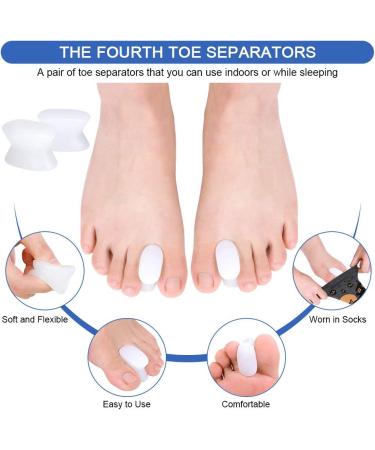 Haofy Toe Spreader Gel Kit - 4 Couples Hallux Valgus & Hammer Toe Corrector for Men & Women | Big Toe Spacers for Bunion Relief - Buy Online on GoSupps.com