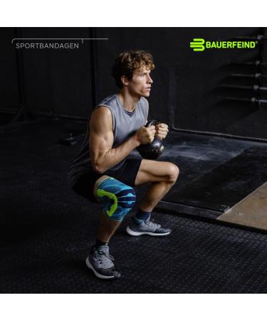 BAUERFEIND Knee Support with Silicone Ring - Adjustable All Black Knee Brace for Right or Left Leg - XXL Size - Ideal for Sports & Pain Relief - Buy Online on GoSupps.com