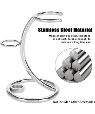 Beito Shaving Brush Holder - Universal Razor & Brush Stand | Metal Beard Keeper for Men - Professional Organizer (Silver) - Buy Online on GoSupps.com