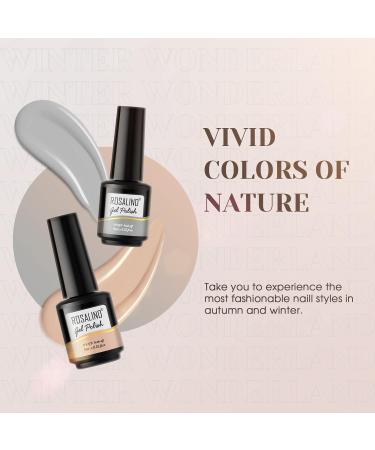 ROSALIND 6PCS White Black Gel Nail Polish Set - Neutral Colors for Women - 0.25 Fl Oz (Pack of 6) - Buy Online on GoSupps.com