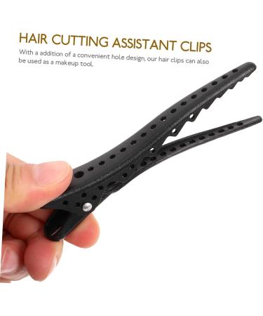 HAPINARY 6pcs Billed Hair Clips Non Slip Hair Clamp Hairdresser Clips Hair Barrettes Hair Pin Black Abs - Buy Online on GoSupps.com