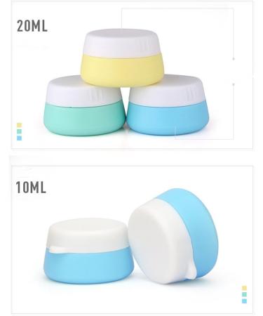 Pure Vie 20ml Silicone Cosmetic Cream Containers Set - Travel Bottles with Sealed Lids (Pack of 3) - International Shipping - Buy Online on GoSupps.com