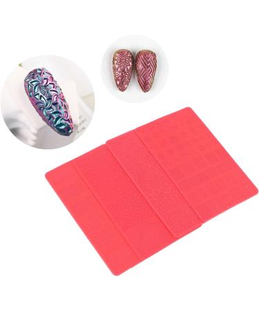 Nail Stamping Template - Anggrek 4PCS 3D Relief Silicone Carving Stencils for DIY Nail Art | International Shipping Available - Buy Online on GoSupps.com